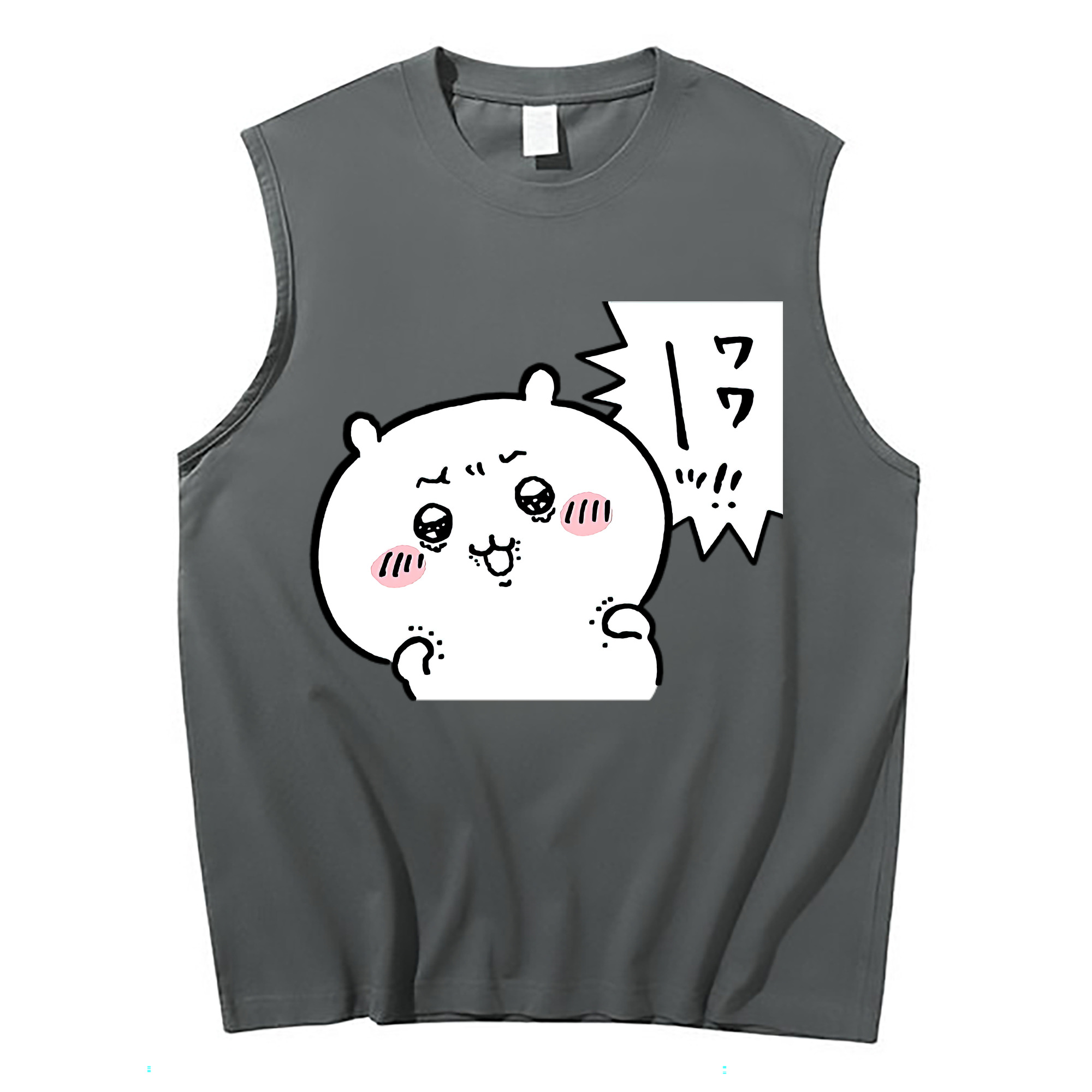 （画像用） ちいかわ ちいかわ Chii-kawa chiikawa コットン100％タンクトップ（フロントプリント）
